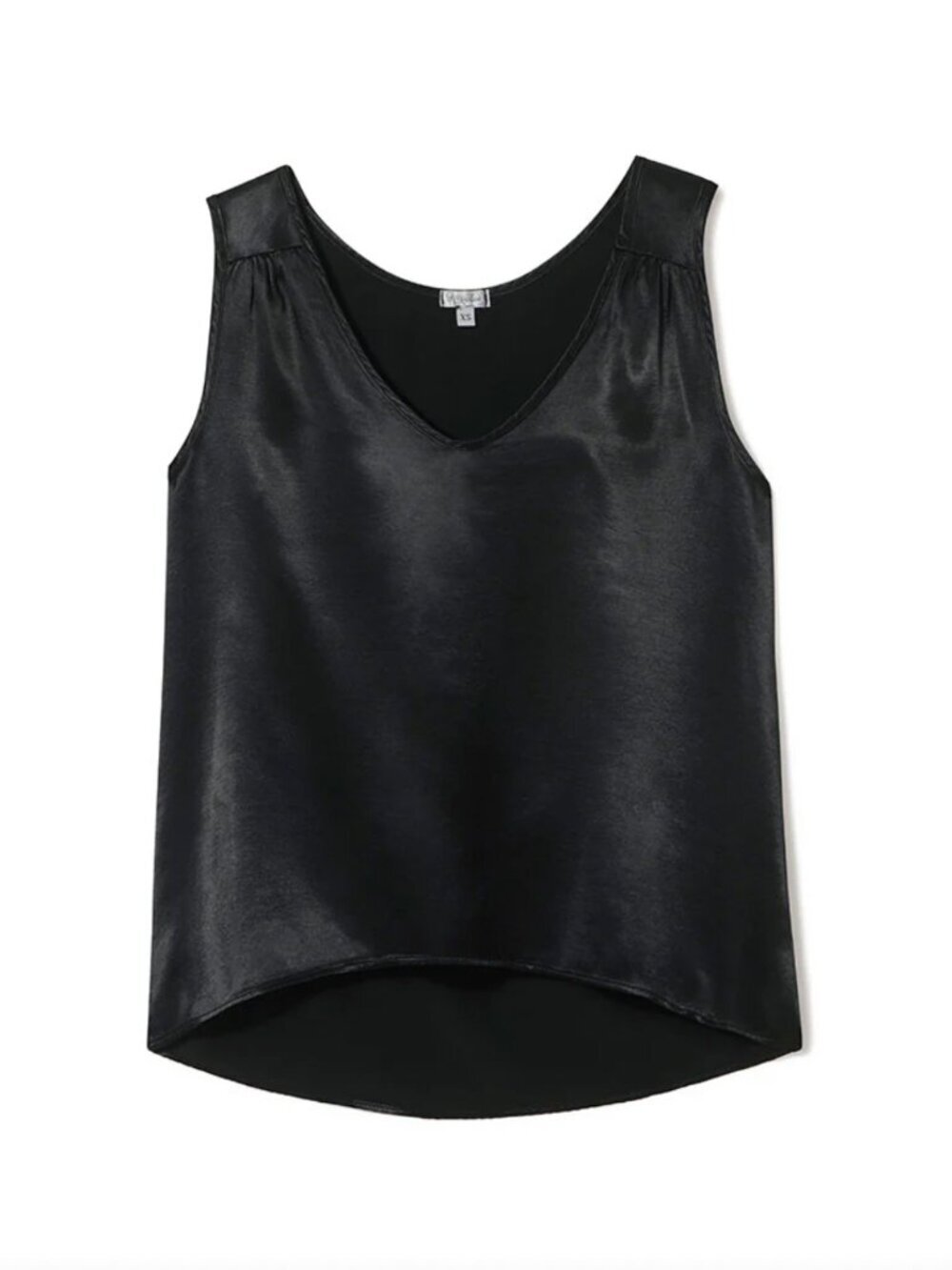 NWT PJ Harlow Black Jill Satin Cami With V-Neck Top Size Large (10-12)